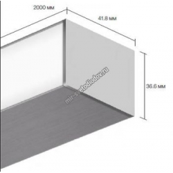 Накладной алюминиевый профиль для светодиодных лент LD profile – 20, 29474